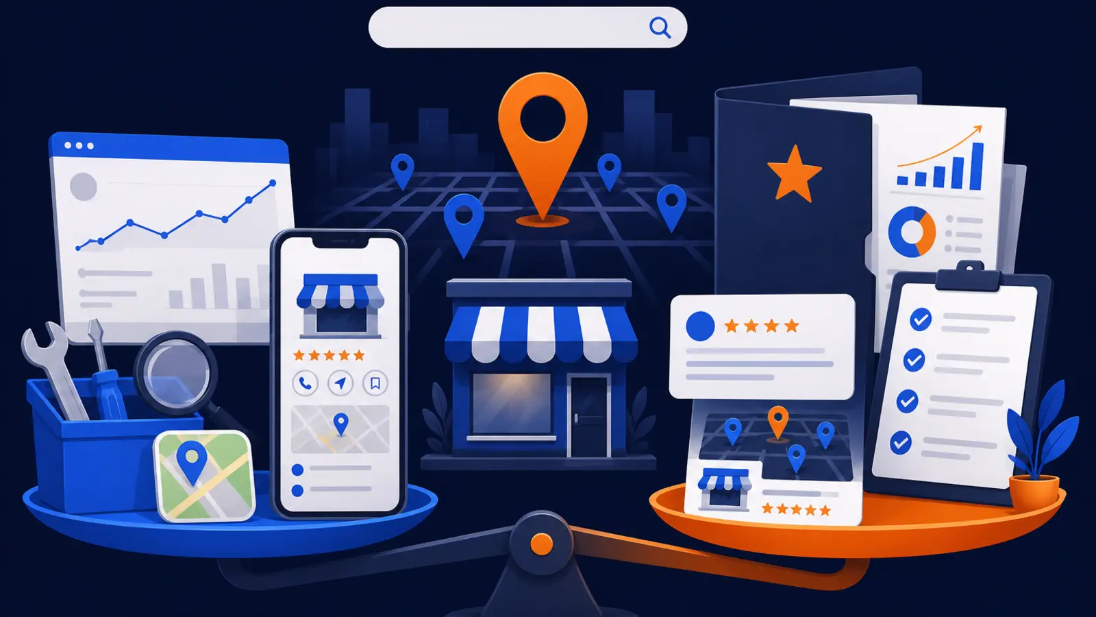 When to choose case studies instead of DIY local SEO with free Google tools and a rank tracker