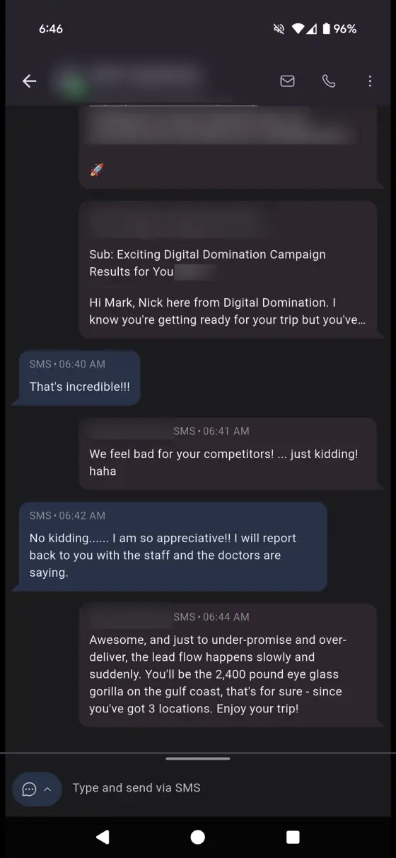 Unedited client feedback screenshot 8 of 10