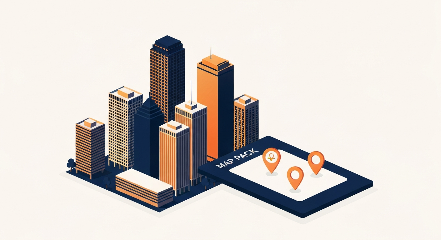 A Map Pack ranking visualization for Gym businesses in Houston.