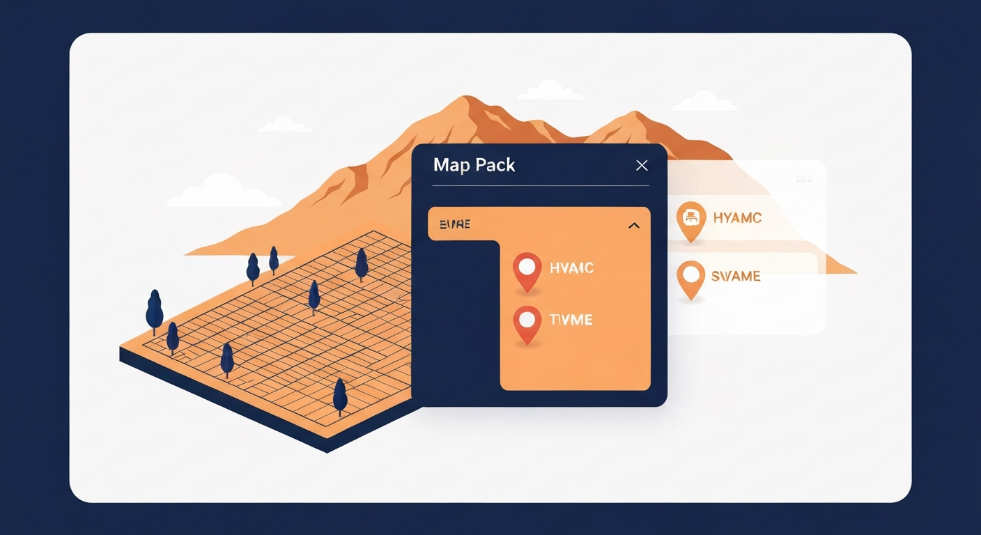 A Map Pack ranking visualization for HVAC businesses in Centennial Hills.