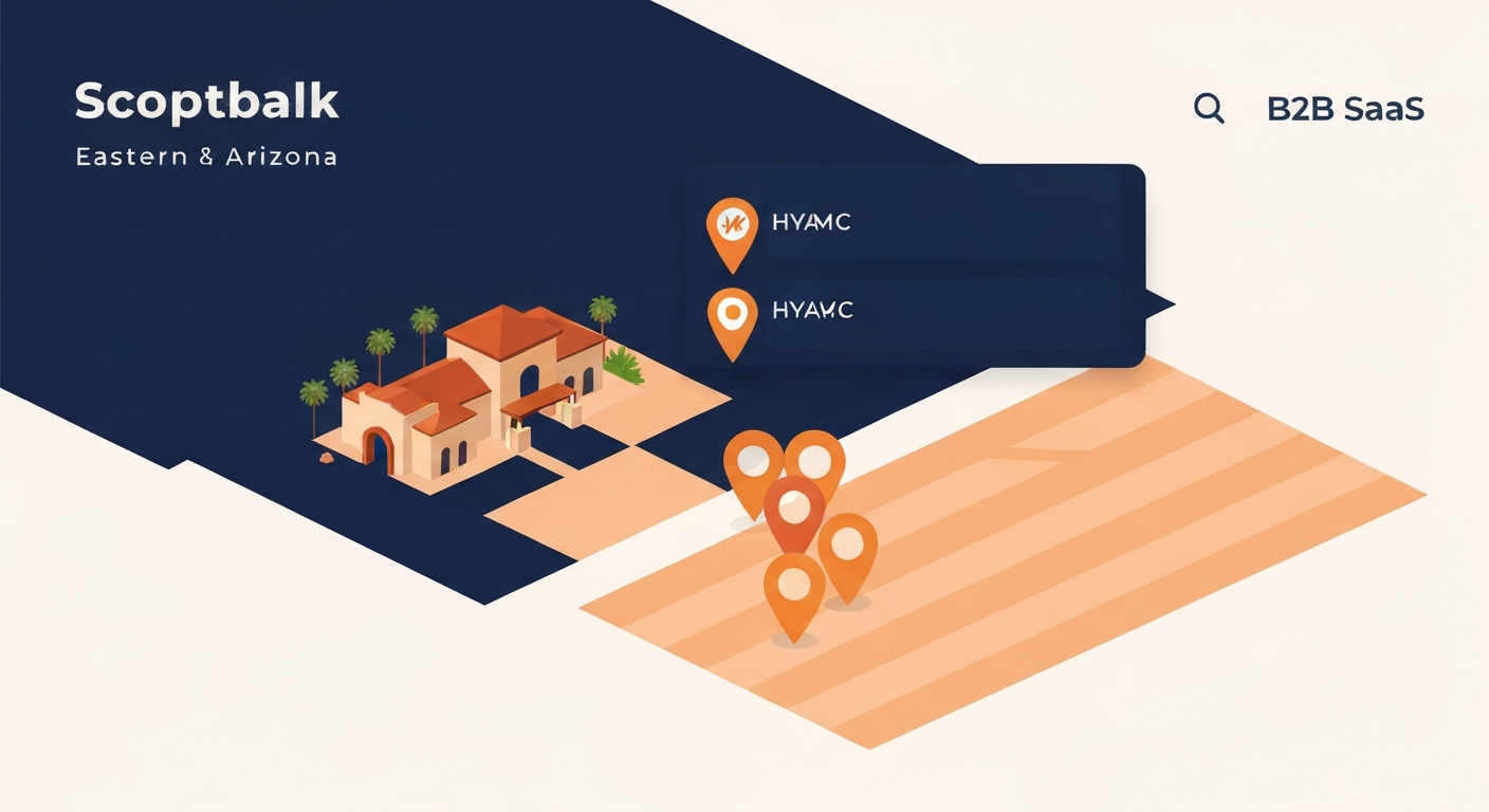 A Map Pack ranking visualization for HVAC businesses in Scottsdale.