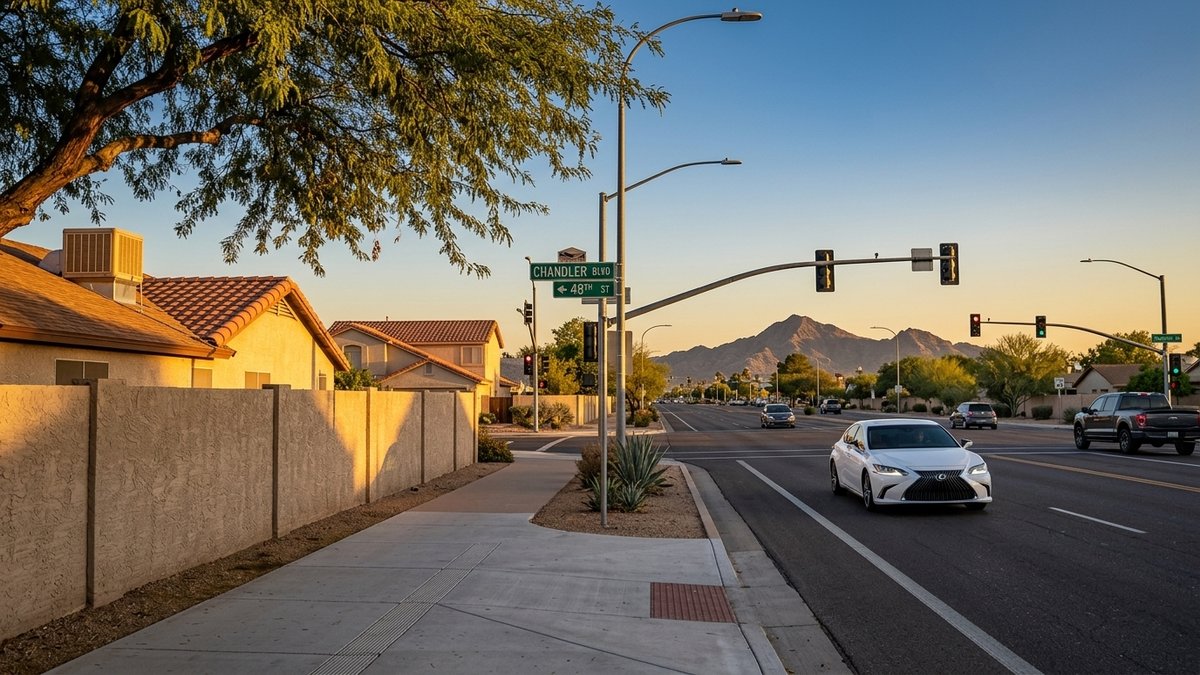 Chandler Blvd at 48th St (Ahwatukee main arterial)