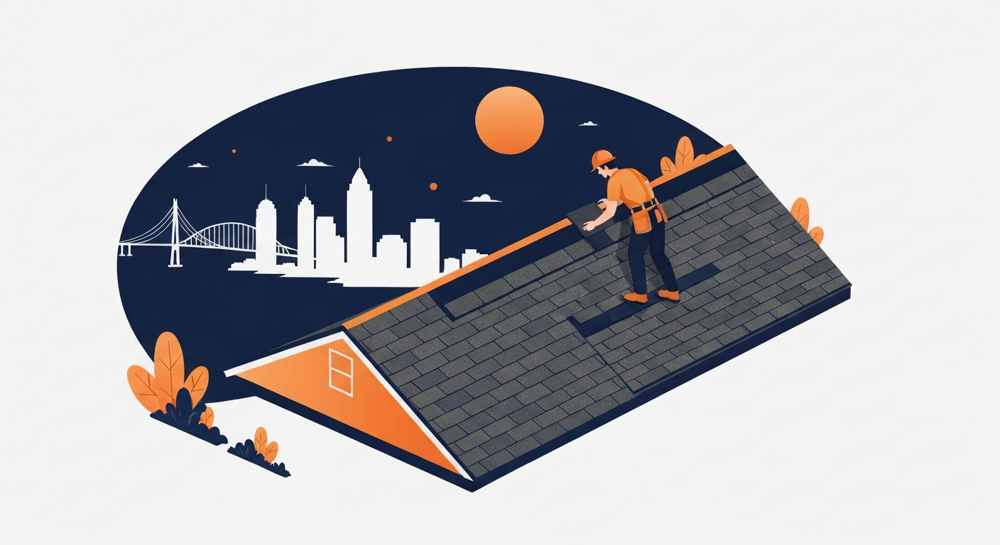 A Roofer professional working on a job site in Tampa.